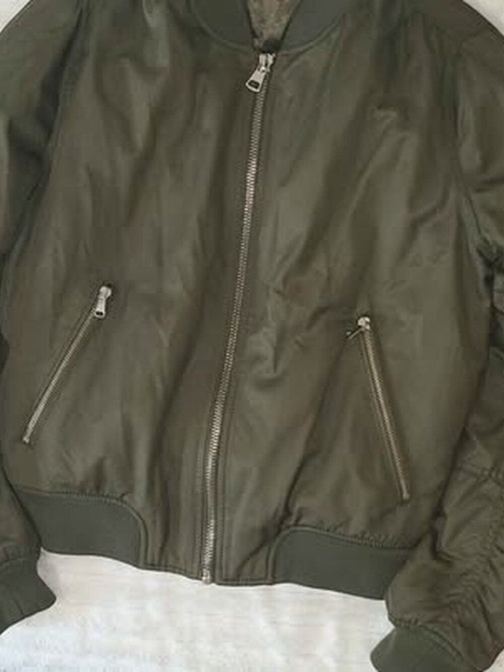 Topshop Olive Green Bomber Jacket